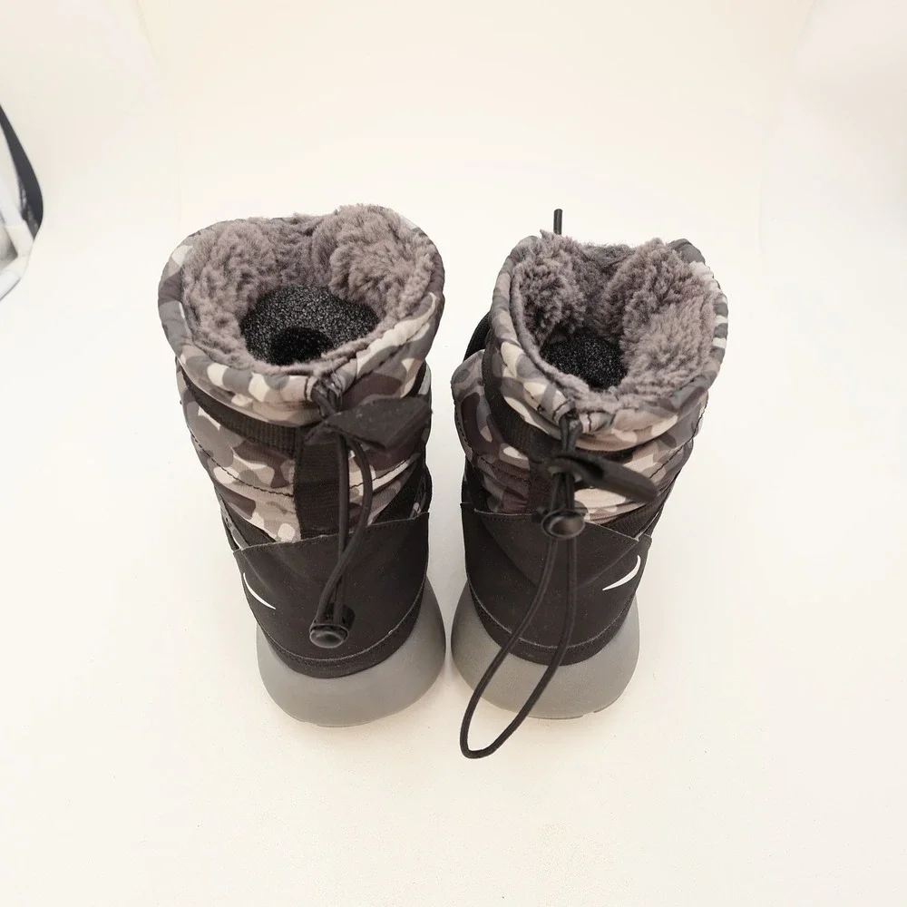 Nike Roshe One Hi Flash GS Camo Winter Boots Black Grey 807425-001 Womens 7.5